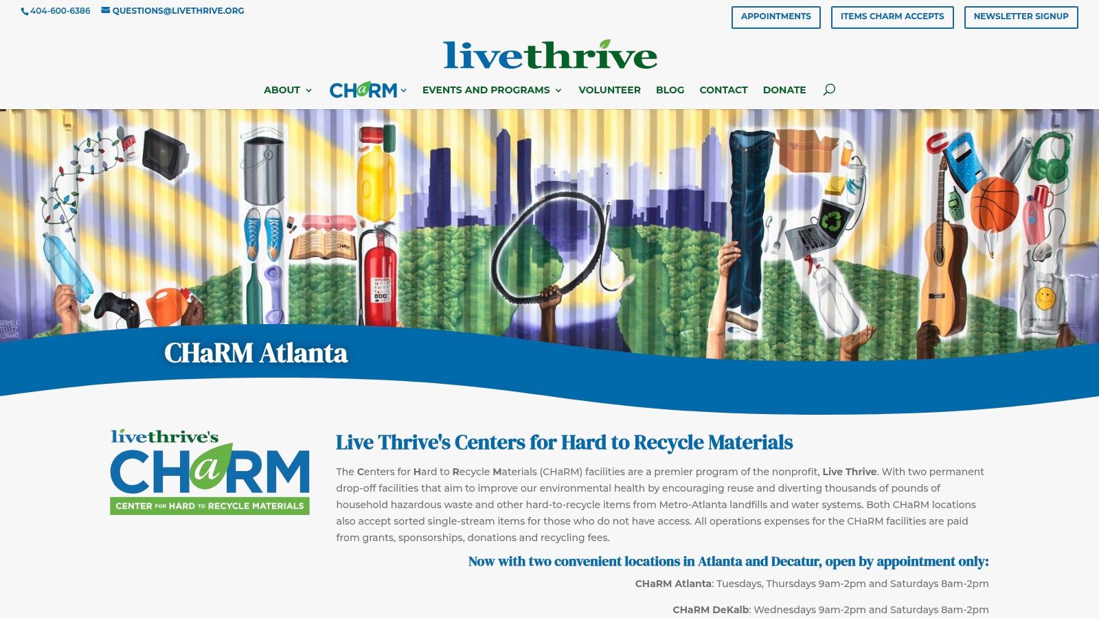 Live Thrive – CHaRM Atlanta (Center for Hard to Recycle Materials)
