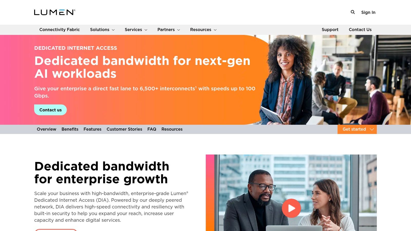Lumen (CenturyLink) – Dedicated Internet Access and Fiber+