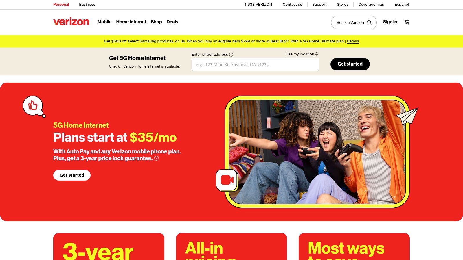Verizon 5G Home Internet / 5G Business Internet